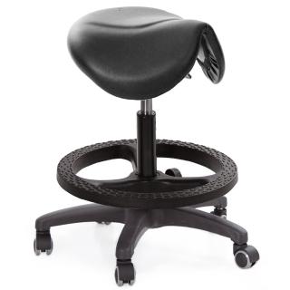 【GXG 吉加吉】GXG 立體泡棉 小馬鞍 工作椅 塑膠踏圈/防刮輪(TW-81T7 EXK)