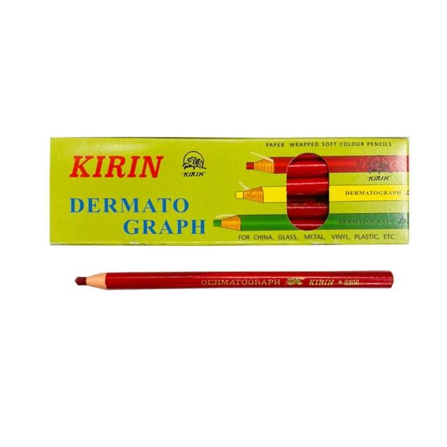 KIRIN 6300紙捲蠟筆 紅(盒裝12支)