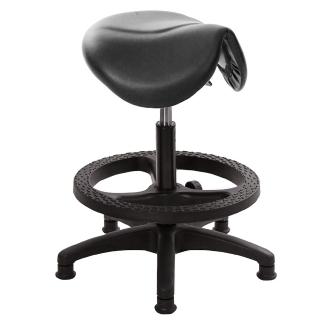 【GXG 吉加吉】GXG 立體泡棉 小馬鞍 工作椅 塑膠腳+踏圈(TW-81T7 EK)
