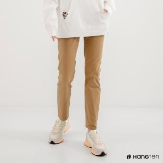 【Hang Ten】女裝-經典款-SLIM FIT修身五袋款長褲(駝色)