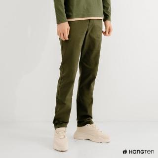 【Hang Ten】男裝-經典款-SLIM FIT修身五袋款長褲(綠色)