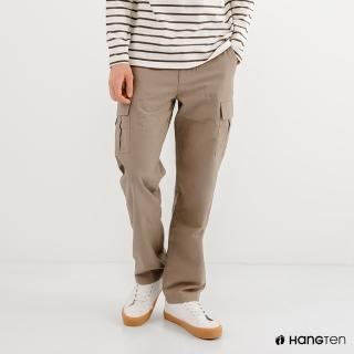 【Hang Ten】男裝-REGULAR FIT口袋工作褲(卡其色)