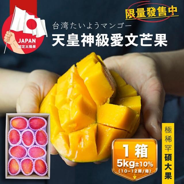 臺南愛文芒果5公斤x1箱（10-12顆/箱）(銷日等級 冷藏配送 超大果實)