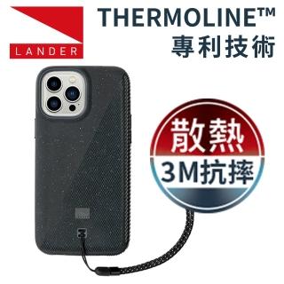 【Lander】iPhone 13 Pro Max 6.7吋 Torrey 圓石極致手感防摔殼(星空黑 附手繩)