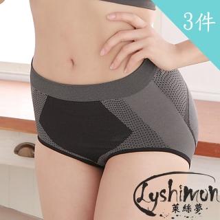 【萊絲夢】台灣製竹炭俏臀按摩三角褲(3件)