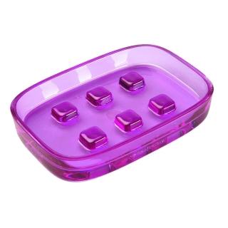 【VERSA】晶透肥皂盒 紫紅(肥皂架 香皂碟 皂盒)