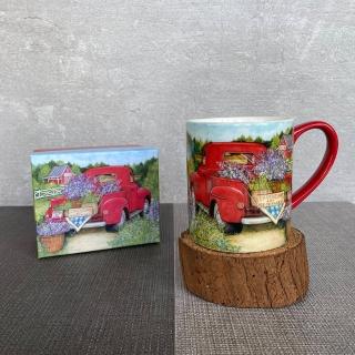 【Lang】插畫家系列咖啡馬克杯/快樂的紅卡車(咖啡馬克杯/茶具/禮品)