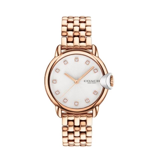 【COACH】奢華質感玫瑰金腕錶32mm(14503820)