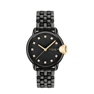 【COACH】奢華質感黑鋼腕錶32mm(14503821)