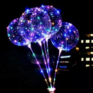 透明水晶波波球氣球燈飾組1組(生日派對 求婚告白 畢業跨年 週年紀念 寶寶周歲 布置)