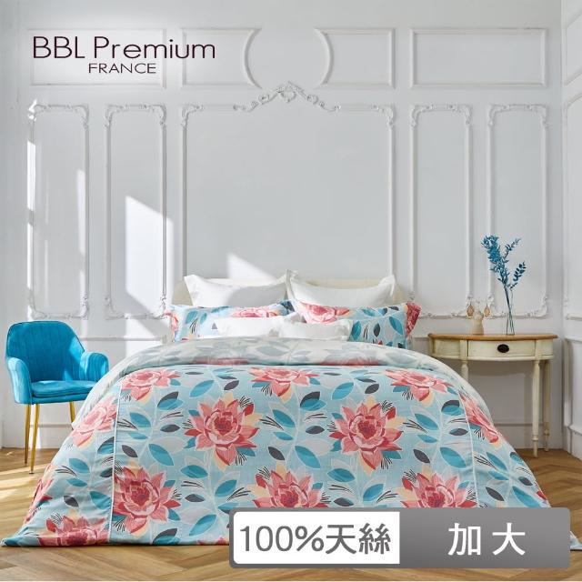 【BBL Premium】100%天絲印花兩用被床包組-向陽芳庭(加大)