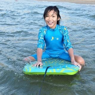【Splash About 潑寶】兒童 連身泳裝 防寒 抗UV-奇幻鱷魚-2-8歲(兒童泳裝)