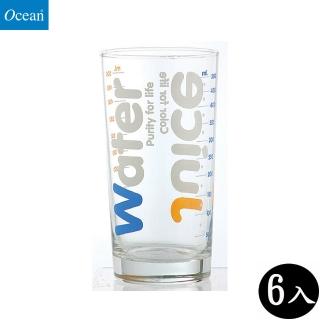 【Ocean】無鉛玻璃刻度杯 6入組 570ml Juice Water(刻度杯 果汁杯 水杯 飲料杯 玻璃杯)