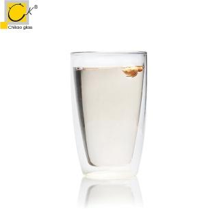 【Chikao】耐熱雙層杯 380ml(雙層玻璃杯)
