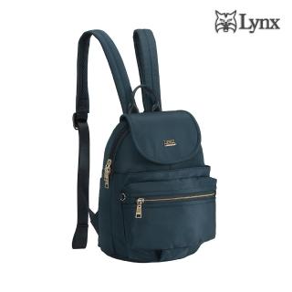 【Lynx】輕巧/多口袋/掀蓋設計後背包-深海藍(輕巧實用、防潑水、防盜刷)