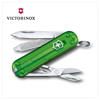 【VICTORINOX 瑞士維氏】Green Tea 經典7用瑞士刀款 58mm/ 透青綠(0.6223.T41G)