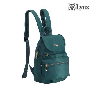 【Lynx】輕巧/多口袋/掀蓋設計後背包-湖水綠(輕巧實用、防潑水、防盜刷)
