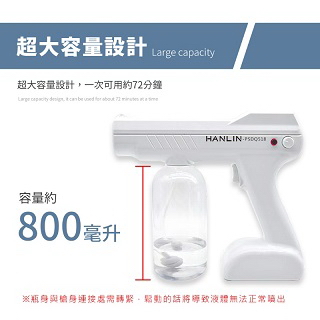 【HANLIN】HANLIN-PSDQ518 大容量USB充電動噴霧槍(#噴霧槍 #殺菌 #清潔 #清毒 #充電款)