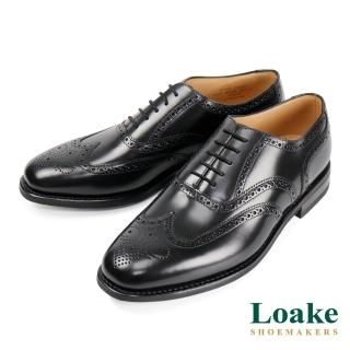 【Loake】經典翼紋雕花牛津鞋 黑色(LK302-BL)