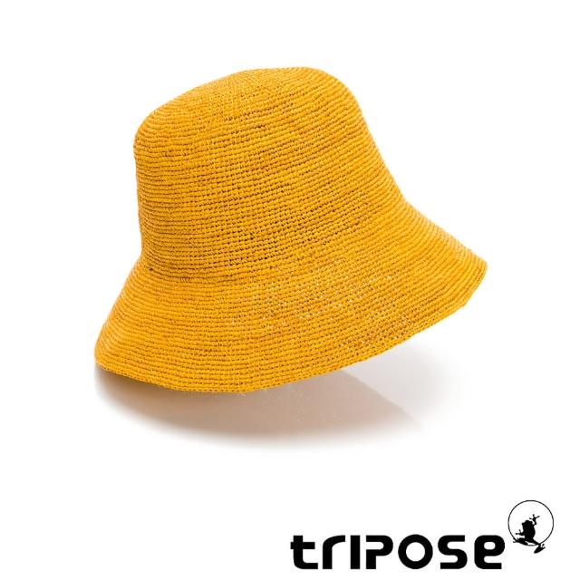 【tripose】GAIL 手工Raffia後染拉菲草帽 帽簷7cm(鵝黃)