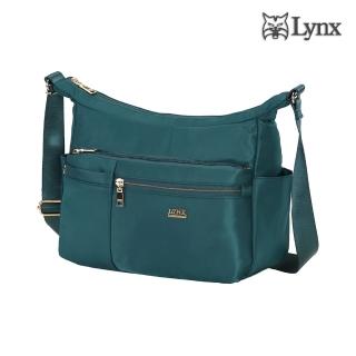 【Lynx】多口袋/多夾層/船型設計側背包/斜背包-湖水綠(輕巧實用、防潑水、防盜刷)