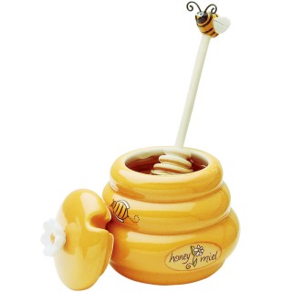 【JOIE】小蜜蜂匙+蜂蜜罐(攪拌棒 挖勺)