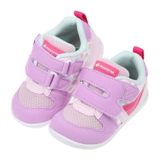 【布布童鞋】Moonstar日本Hi系列粉花色寶寶機能運動鞋(I1QS62F)