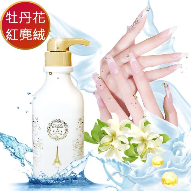 【愛戀花草】牡丹花+胭紅麂絨-酒精淨菌潔泡洗手乳3入(500ML/入)