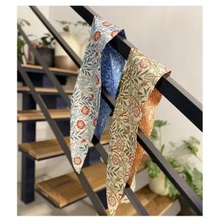 【Jun Jun】雙層斜紋蠶絲細長版絲巾 領巾 絲帶(花漫)