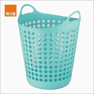 【特力屋】軟式粉藍洗衣籃 特大 44.5L