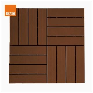 【特力屋】日式木紋防水拼接地板棕-9入