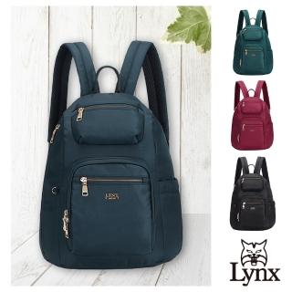【Lynx】美國山貓輕量尼龍布包多隔層機能後背包 手提/雙肩(藍/綠/紅/黑 多色賣場)
