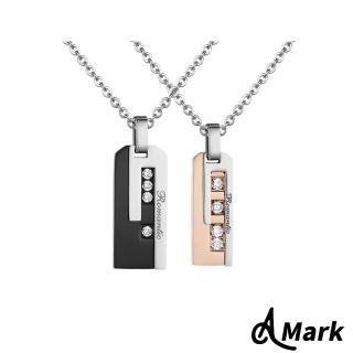 【A MARK】永恆紀念羅曼史閃鑽316L鈦鋼項鍊(2色任選)