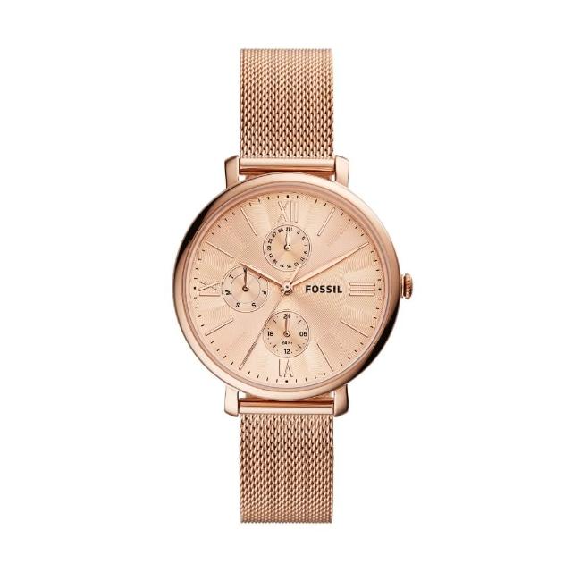 【FOSSIL】美式優雅玫瑰金米蘭帶腕錶(ES5098)