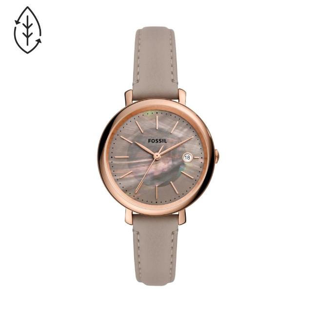 【FOSSIL】美式優雅光動能皮帶腕錶(ES5091)