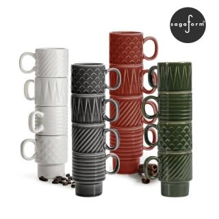 【SAGAFORM】濃縮咖啡杯4入組-四色(北歐設計師款/器材質)