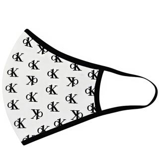 【Calvin Klein 凱文克萊】LOGO透氣彈力高密合口罩-白色(L-XL)
