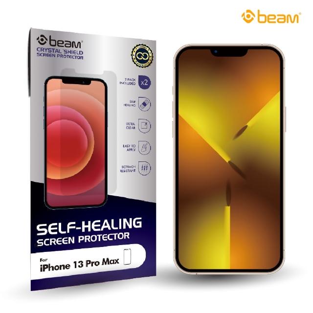 【BEAM】iPhone 13 Pro Max 自我修復螢幕保護貼(自我修復 透明 iPhone保護貼 2入)