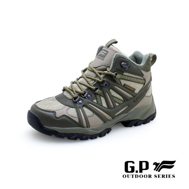 【G.P】男款高筒防水登山休閒鞋-P7763M-60-軍綠(SIZE:39-44 共二色)