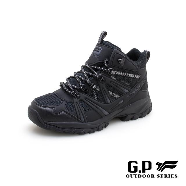 【G.P】男款高筒防水登山休閒鞋-P7763M-10-黑色(SIZE:39-44 共二色)