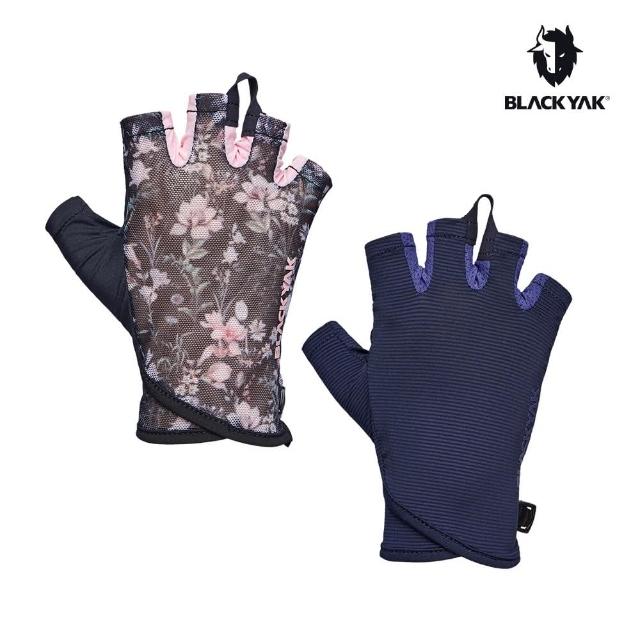 【BLACK YAK】涼感透氣半指手套[紫色/黑色]BYAB1WAN02(韓國 耐磨防滑 手套  女手套)