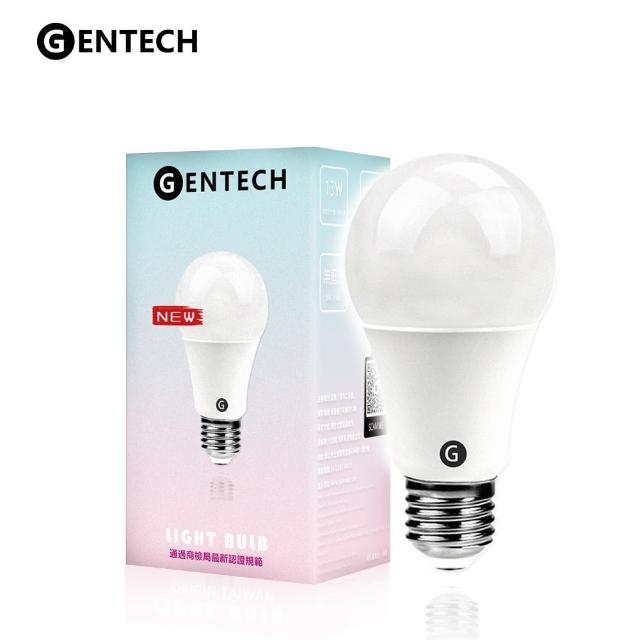 【GENTECH】6入 LED燈泡 13W 高流明 超廣角(白光/黃光/自然光)