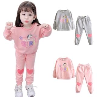 【Baby 童衣】女童套裝 愛心小馬運動套裝 88791(共２色)