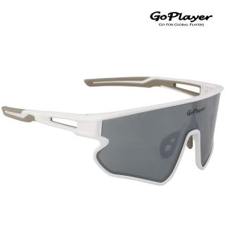 【GoPlayer】全片式太陽眼鏡-細白框綠片(抗UV400 高爾夫 太陽眼鏡 運動太陽眼鏡)