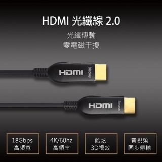 【Active Optica Cable】AOC 4k光纖 2.0版高清支援3D傳輸(5米 HDMI線)