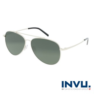 【INVU】瑞士時尚水滴型飛行員偏光太陽眼鏡(金 B1121C)