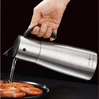 【PUSH!】廚房餐具用品自動開合防漏防塵304不銹鋼醬油醋瓶調料瓶(油瓶600ML D275)