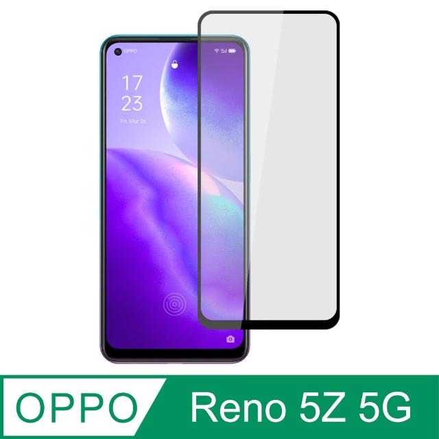 【Ayss】OPPO Reno 5Z/5G/6.43 超好貼滿版鋼化玻璃保護貼(滿膠平面滿版/9H/疏水疏油-黑)