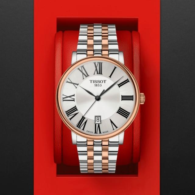 【TISSOT 天梭 官方授權】CARSON系列 簡約時尚腕錶 / 40mm 母親節 禮物(T1224102203300)