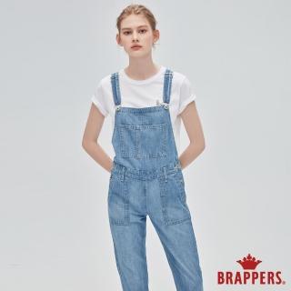 【BRAPPERS】女款 Boy Friend系列-中腰全棉吊帶長褲(淺藍)